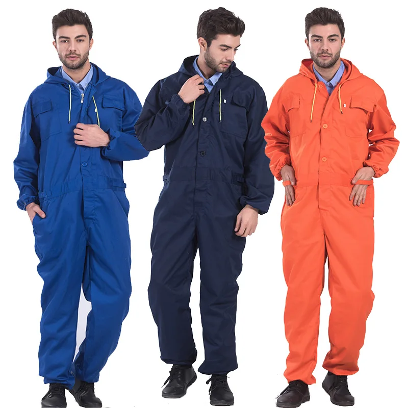 Welder Suit Work Clothing For Men Hooded Coveralls Long Sleeve Wear Resistant Painter Welding Uniforms Coveralls Dust Proof