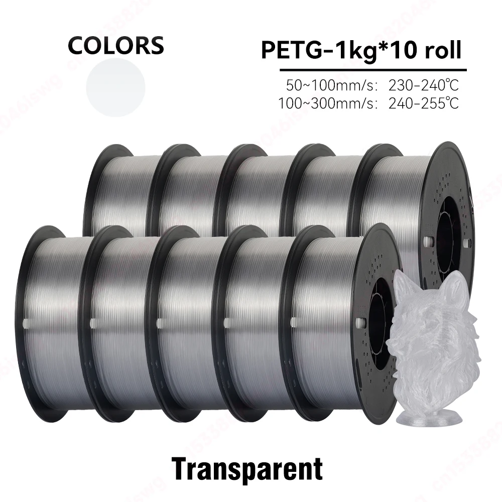KINGROON 10KG/5KG/1KG PETG Filament 1.75mm Hoge Taaiheid Groothandel 10 Rolls/5Rolls/1Roll 3D Printing Materialen voor 3D Printer