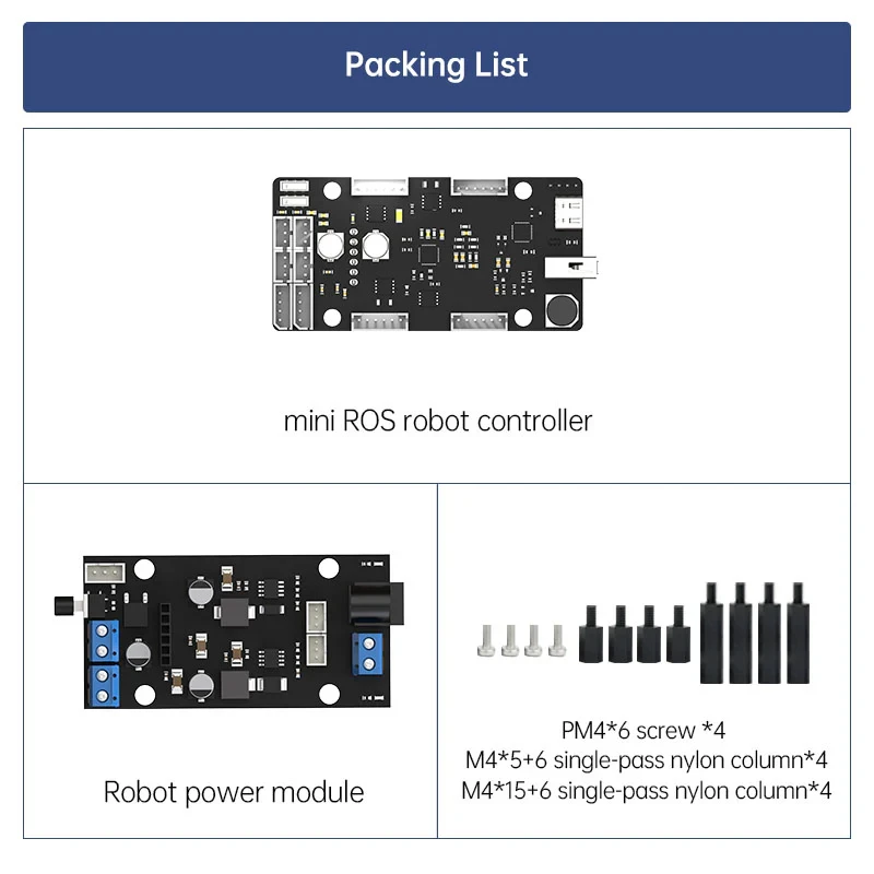 Scheda di controllo STM32 ROS Servo 4WD Scheda di espansione mini azionamento motore a 4 canali Scheda di controllo robot programmabile per auto intelligente