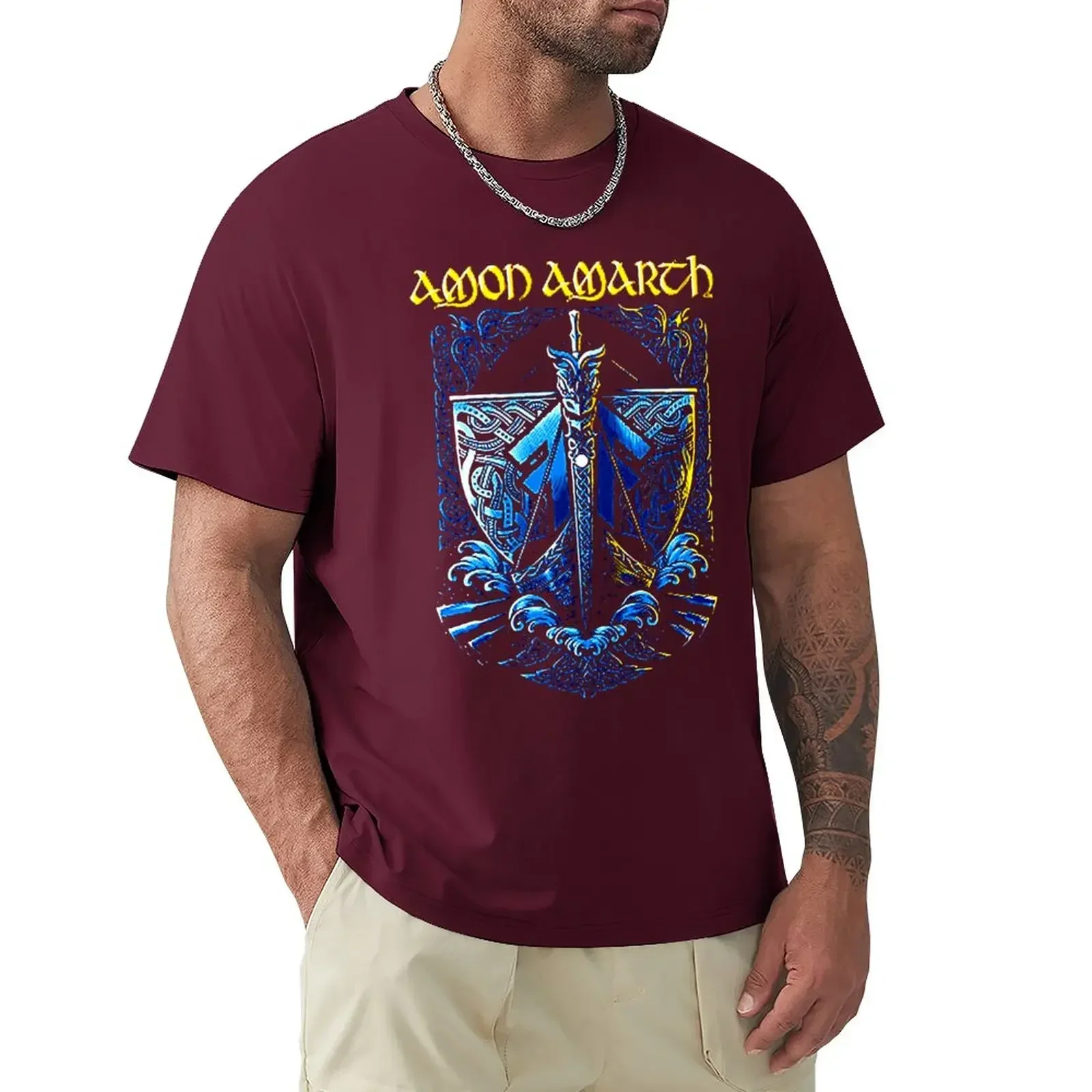 Vintage hippie clothes mens t shirt Jangkah AMON amon amarth#01 T-Shirt customs design your own graphic oversized men clothing