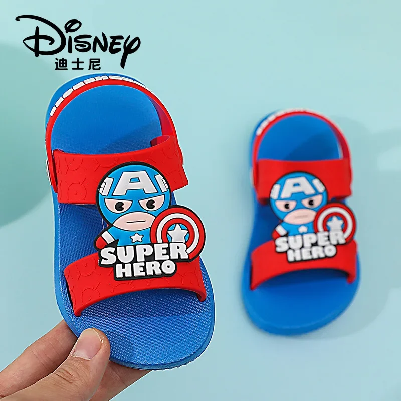 Disney Kinder Garten Schuhe Baby Junge Mädchen Cartoon Spiderman Captain America Minnie Sandale Sommer Kinder Nicht-slip Strand Pantoffel