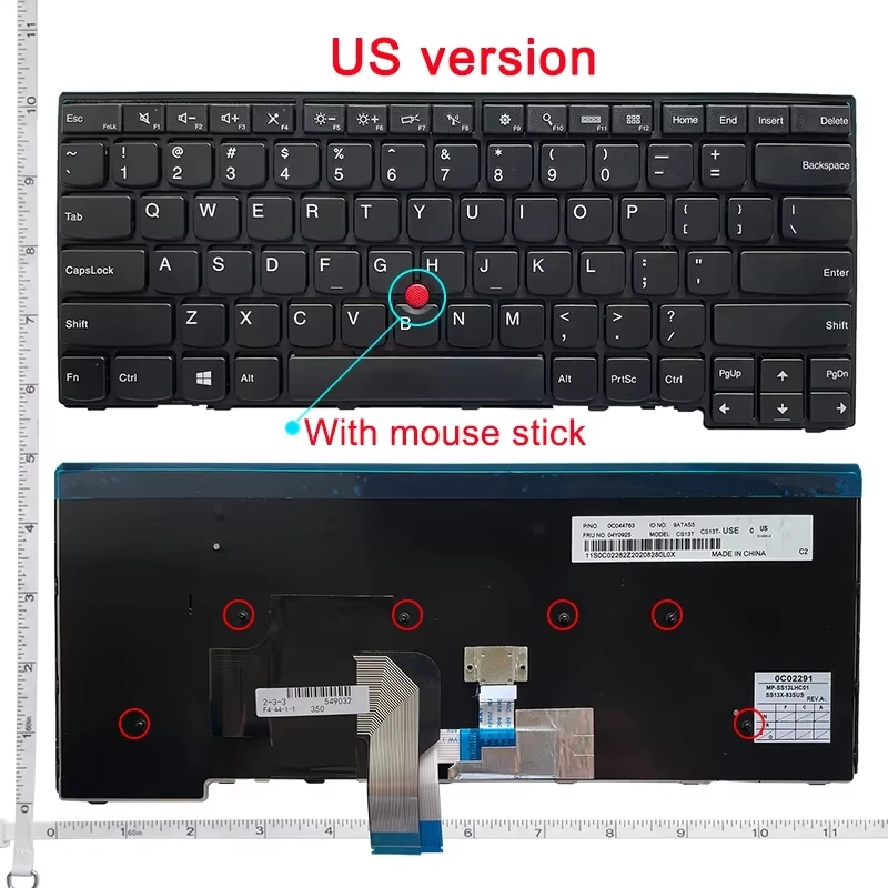 New US keyboard for Lenovo T440 T440P T440s T431 E431 L440 T431S E440 L450 L460 T450 T450S T460 E431