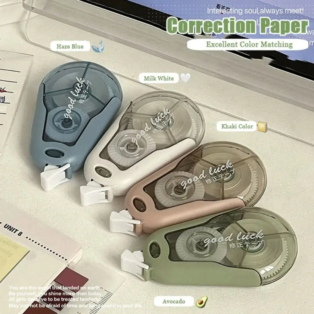 New Design Silent Correction Tape Aesthetic Flip Cover Modification Tape Large Capacity Smooth White Covering Tape Student