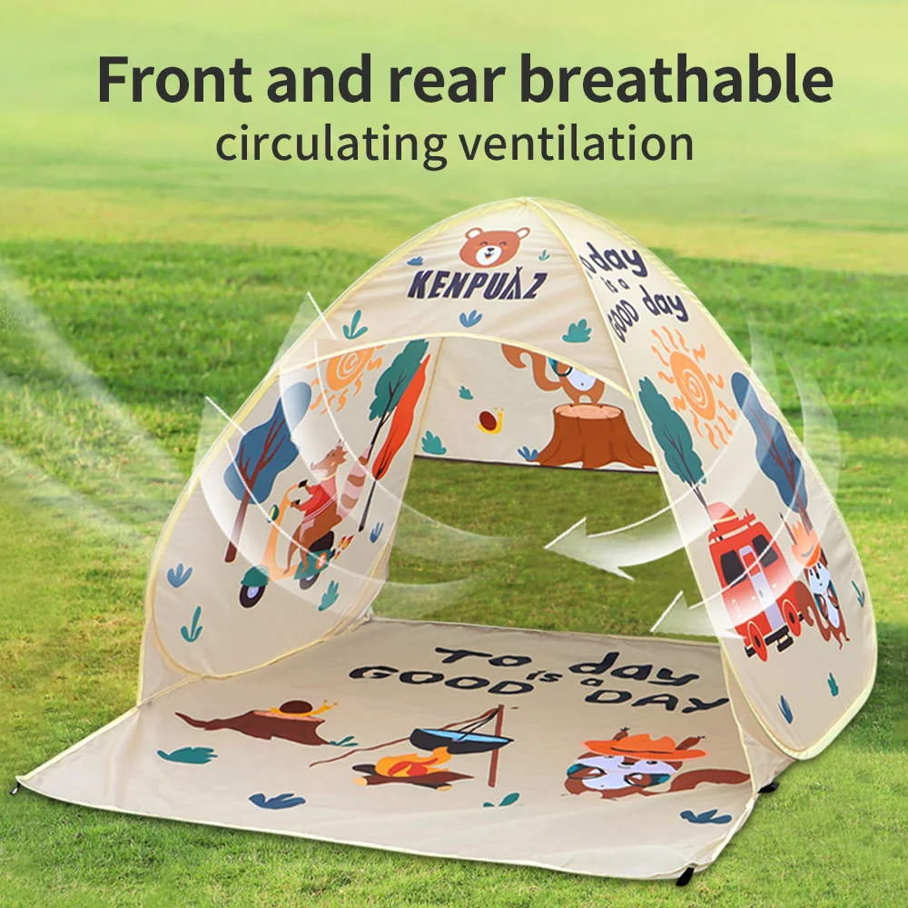 عالية الجودة الشاطئ خيمة عائلية مقاومة للماء الأطفال التخييم في الهواء الطلق الاطفال الخيام تهوية المنبثقة مفتوحة المحمولة للطفل الشمس الظل