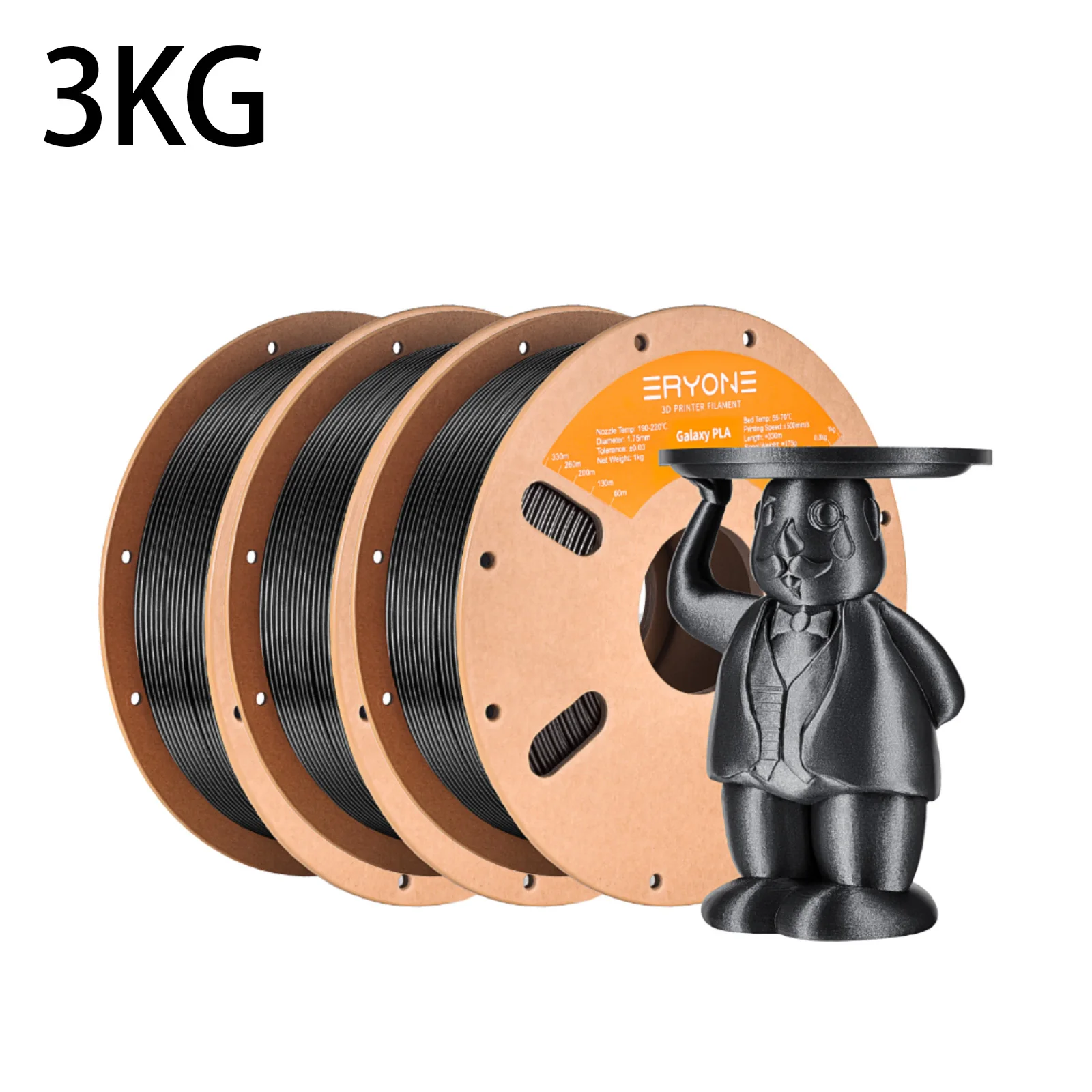 

Eryone 3KG Glitter Galaxy PLA 1.75mm, Sparkly Shining 3D Printing Filament, Low Clogging for FDM Value Pack