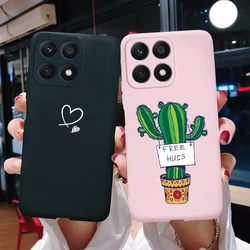 For Honor X8a Case 2023 Cute Love Heart Cactus Back Cover For HonorX8a Silicone Soft Phone Case For Honor X8A X 8a Fundas Bumper