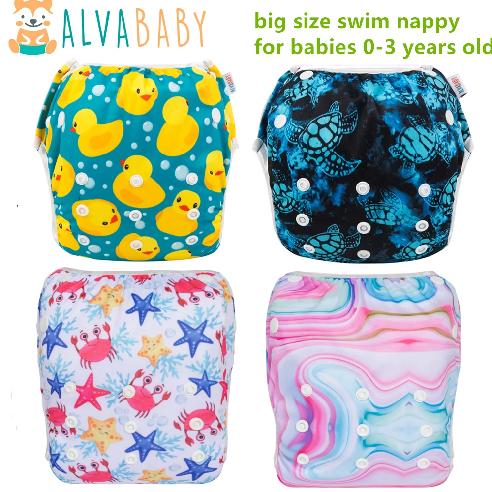 U Pick Alvababy Swimsuit Cool Big Size Swim Diaper Reusable Swim Nappy for Babies 0-3 years Old