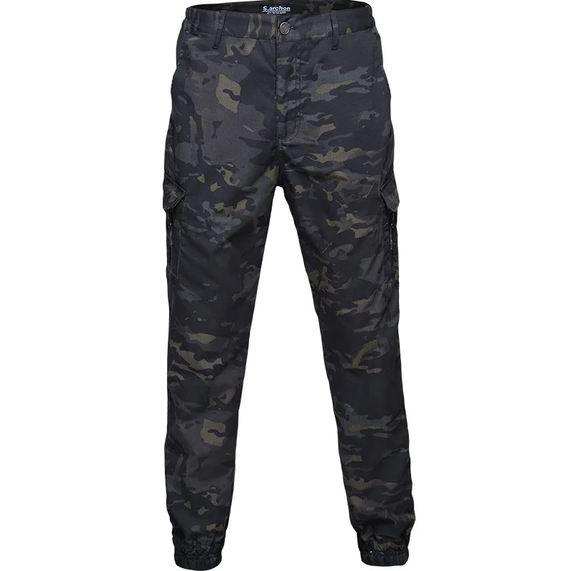 Jogger Sports Pants for Men Pro Camouflage Tactical Pants Rip-Stop Cargo Trousers Outdoor Mountaineering Sweatpants