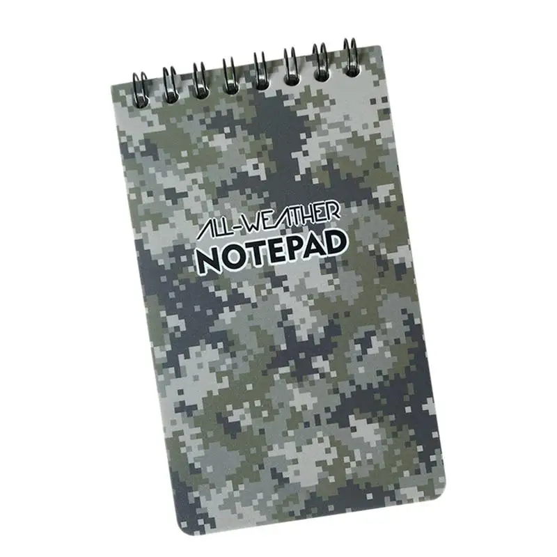 

All Weather Notepad Waterproof Field Notebook Portable Pocket Notepad Top-Spiral Memo Note Pads 50 Pages For Work School