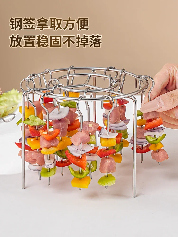 Регулируемая подвесная подставка для гриля из нержавеющей стали для барбекю, подставка для шампура для фритюрницы 316, стойка для гриля