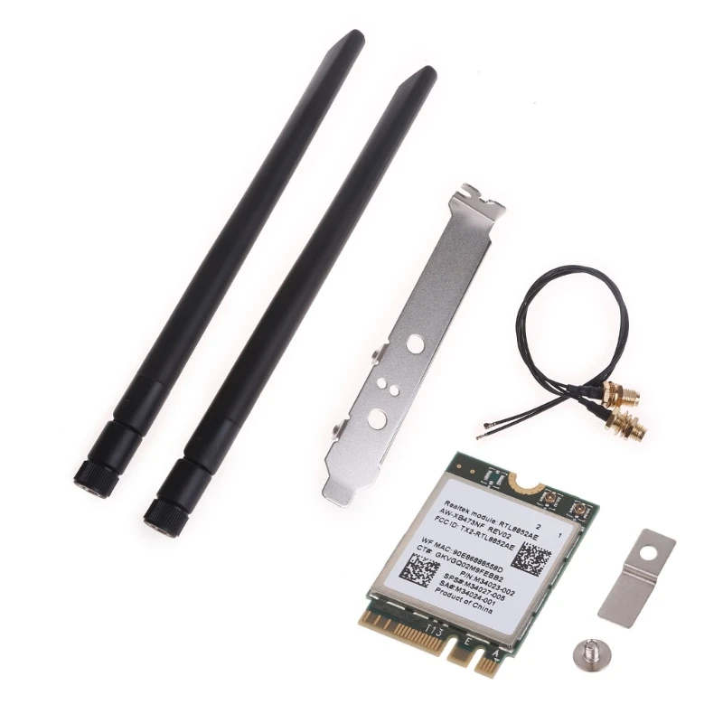 

RTL8852AE Dual Band WiFi 6 Card 802.11ac ax Wireless NGFF M.2 2230 WiFi Card Adapter BT5.2 for Windows 1