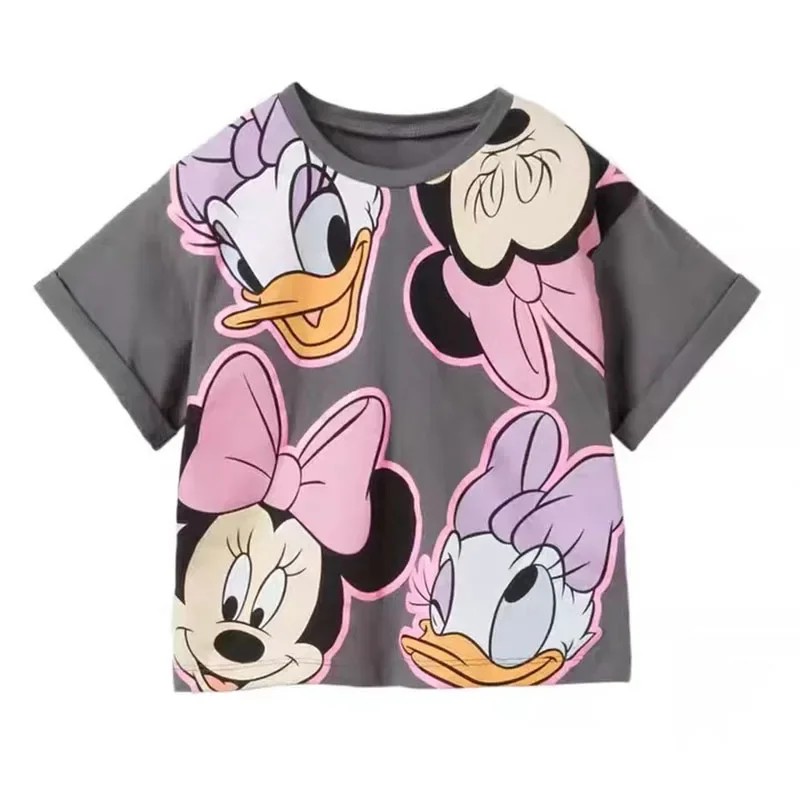 Maglietta per ragazze estate abbigliamento per bambini Top abbigliamento per neonate bambini manica corta moda Casual cartoon top 2-6 anni