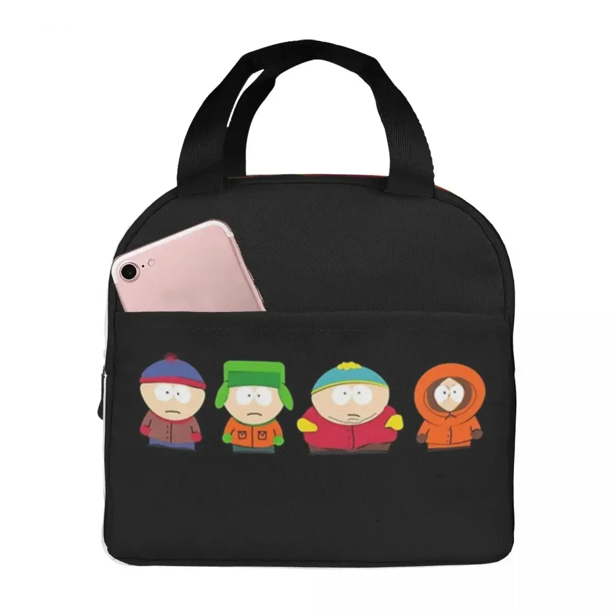 Southpark Boys Cartoon Anime Insulated Lunch Bags Picnic Bags Thermal Cooler Lunch Box Lunch Tote for Woman Work Children School