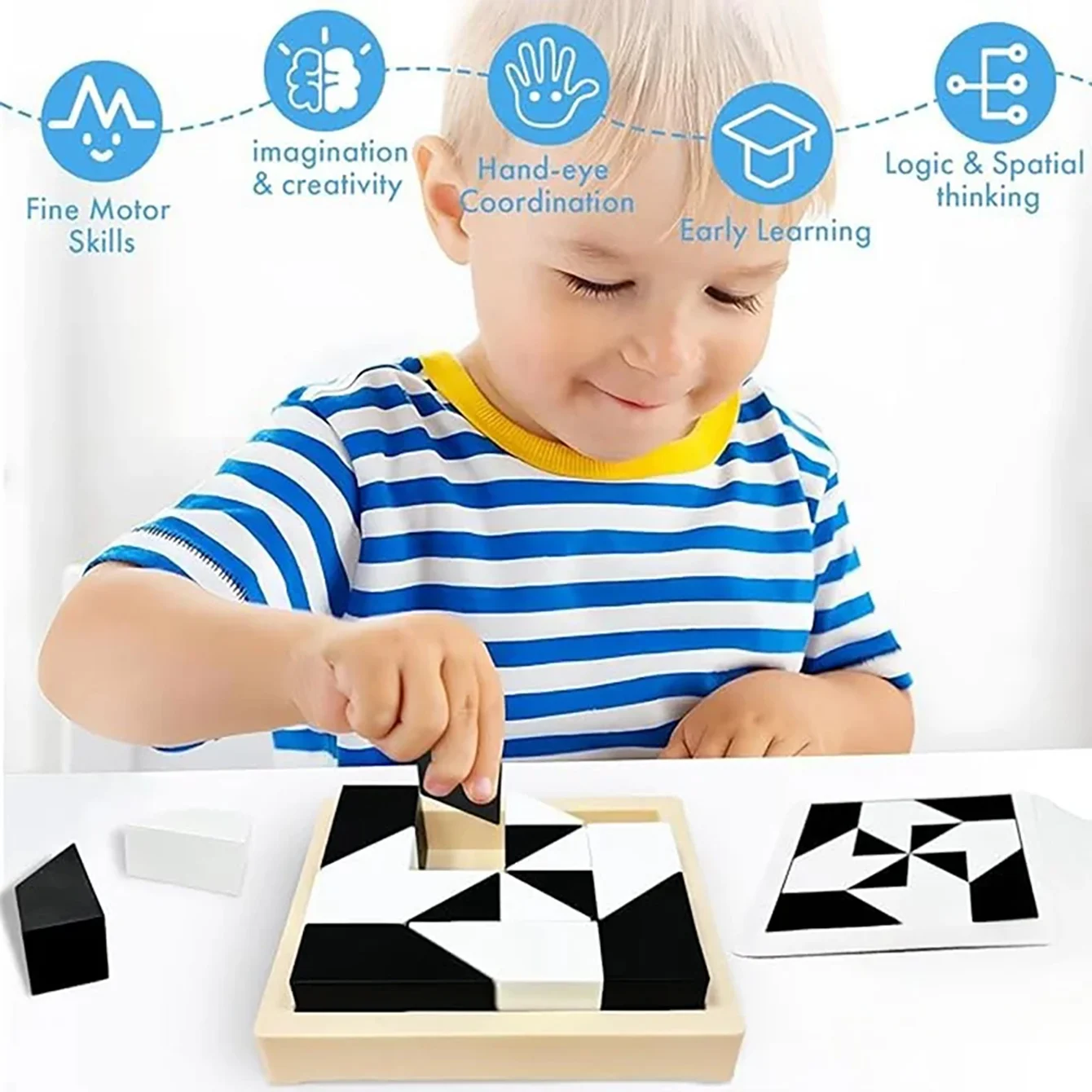 Block Puzzle Plastic Cube Storage Tray Plastic Hidden Building Block 3D Brain Teaser Game Early Education Block Puzzles for Kids