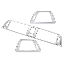 beler 3pcs set Silver Chrome Dashboard Air Vent Cover Trim Car Styling Decorations Fit for BMW 3 Series F30 2013 2014 2015 2016