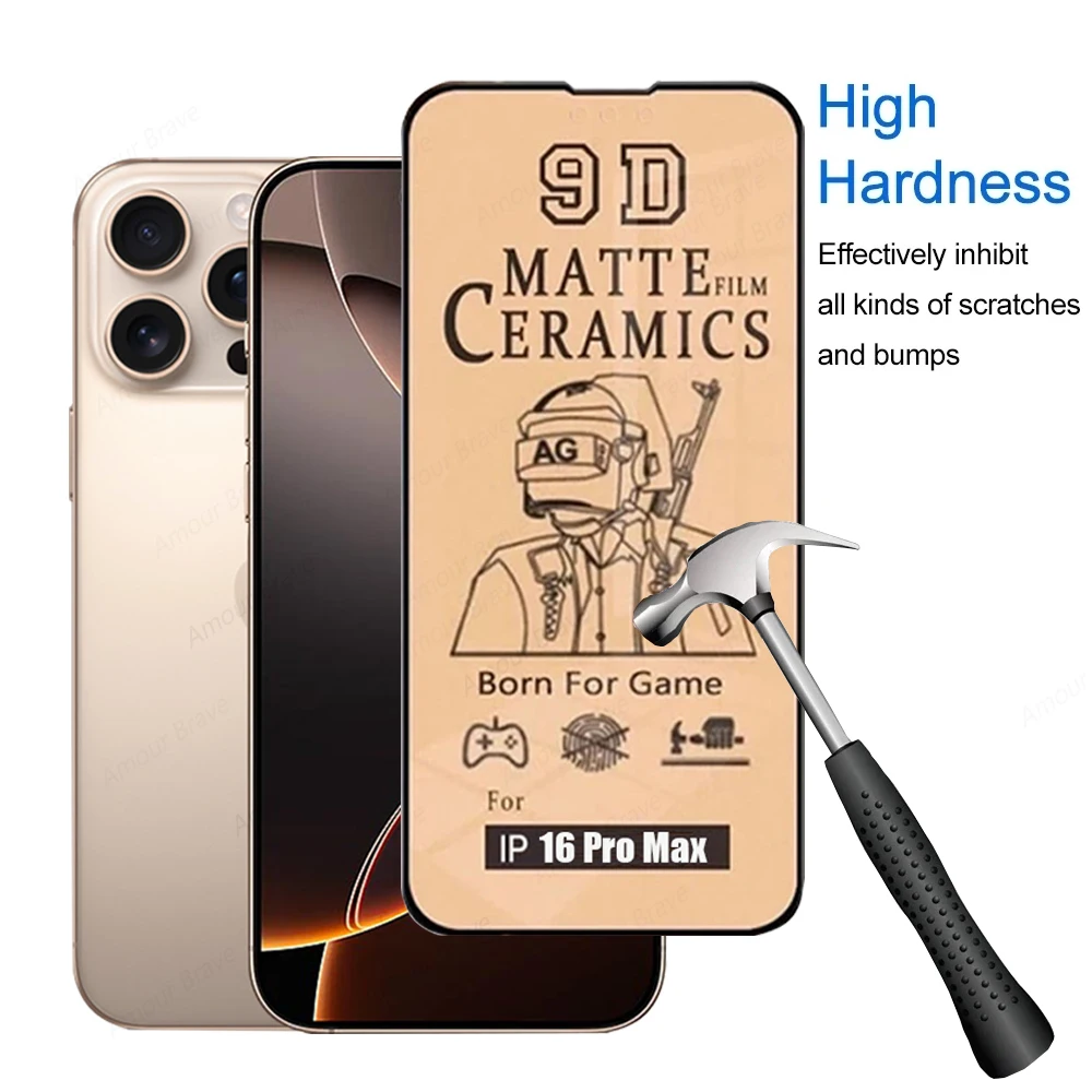 3-5 قطعة فيلم سيراميك غير لامع آيفون 16 17 15 14 Plus 13 12 Mini 11 Pro Max واقي للشاشة آيفون 17 Air 16e وليس الزجاج #4
