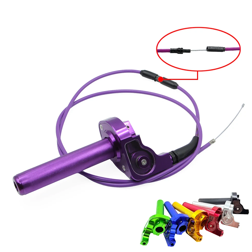 Puños de acelerador de giro rápido de 22 mm para motocicleta, cable de acelerador universal para CRF50 KLX SSR TTR 110 125 150 200 250cc Dirt Pit Bike
