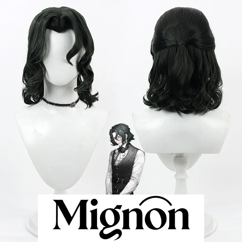 

Обратный: 1999 Forget Me Not, парик для косплея, темно-зеленый, волнистый, остроконечный, рваные корни, подарок на Хэллоуин