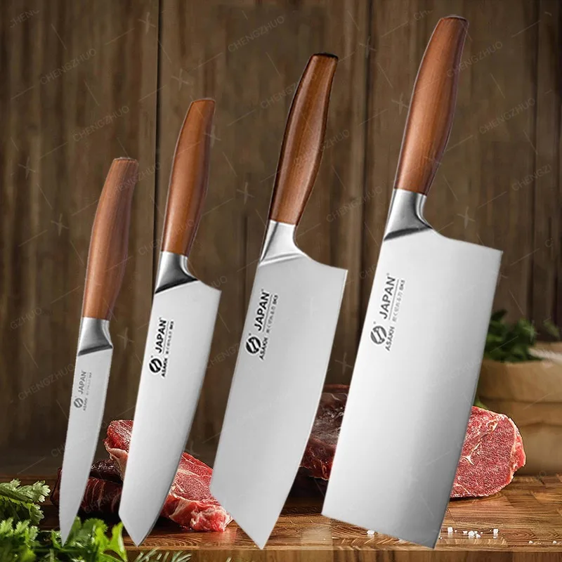 Stainless Steel Meat Cleaver Chopping Knives Butcher Knife Professional Japanese Chef Knife Vegetables Slicing Fruit Knife