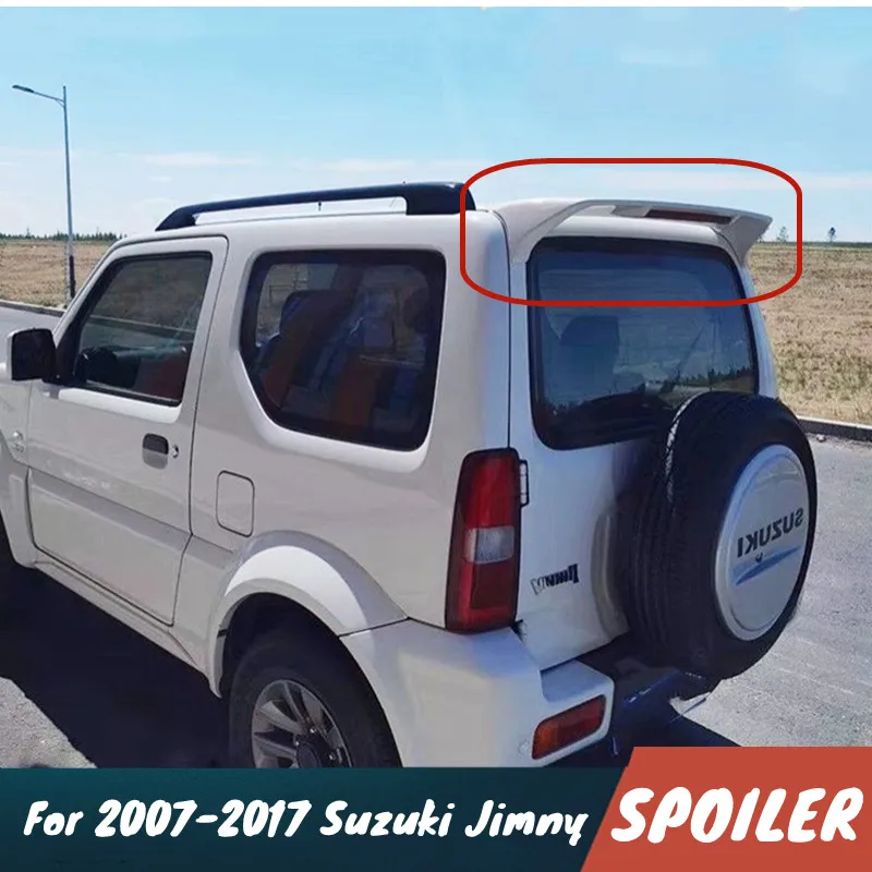 Für 2007-2017 Suzuki Jimny Hohe Qualität ABS Kunststoff Auto Hinten Stamm Dach Mit Lampe Spoiler Flügel Außen Tuning zubehör Teil