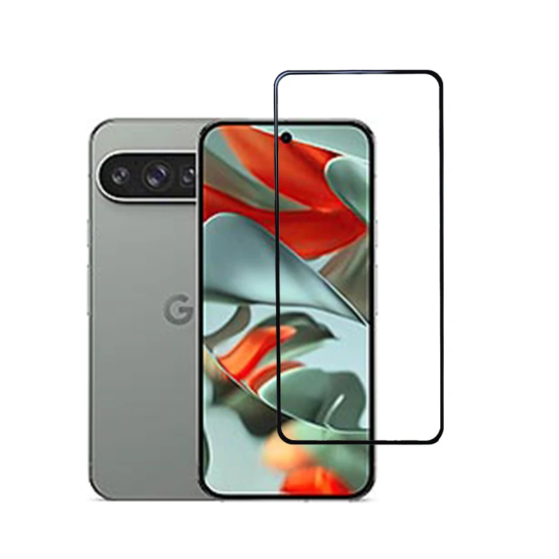 ل جوجل بيكسل 10 برو XL أضعاف Pixel10 Pixel10Pro واقيات الشاشة الترا واضح الزجاج المقسى حافة سوداء طبقة رقيقة واقية غطاء