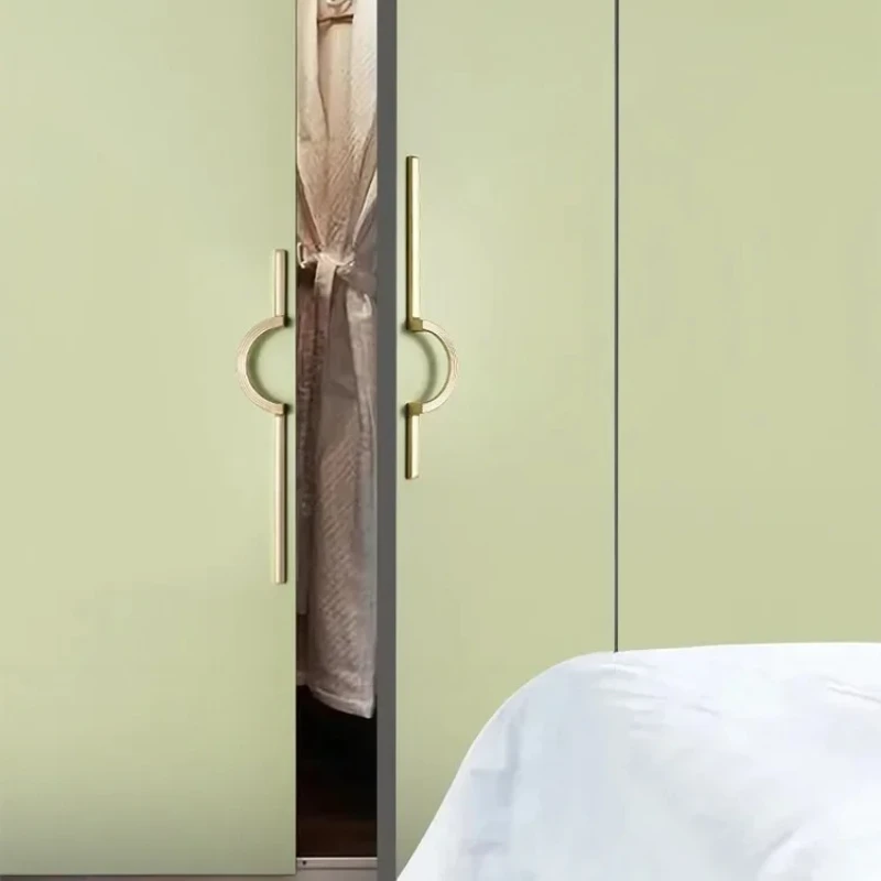 1Pcs Modern Minimalist High-end Circular Long Handle Wardrobe Knobs Cabinet Door Drawer Handle