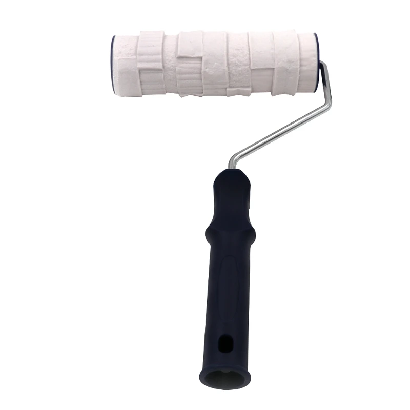 Rubber+ Stainless Steel DIY Patterned Paint Roller Decorative Rubber Roller 8" Portable Simple Concrete Texture Drop Shipping