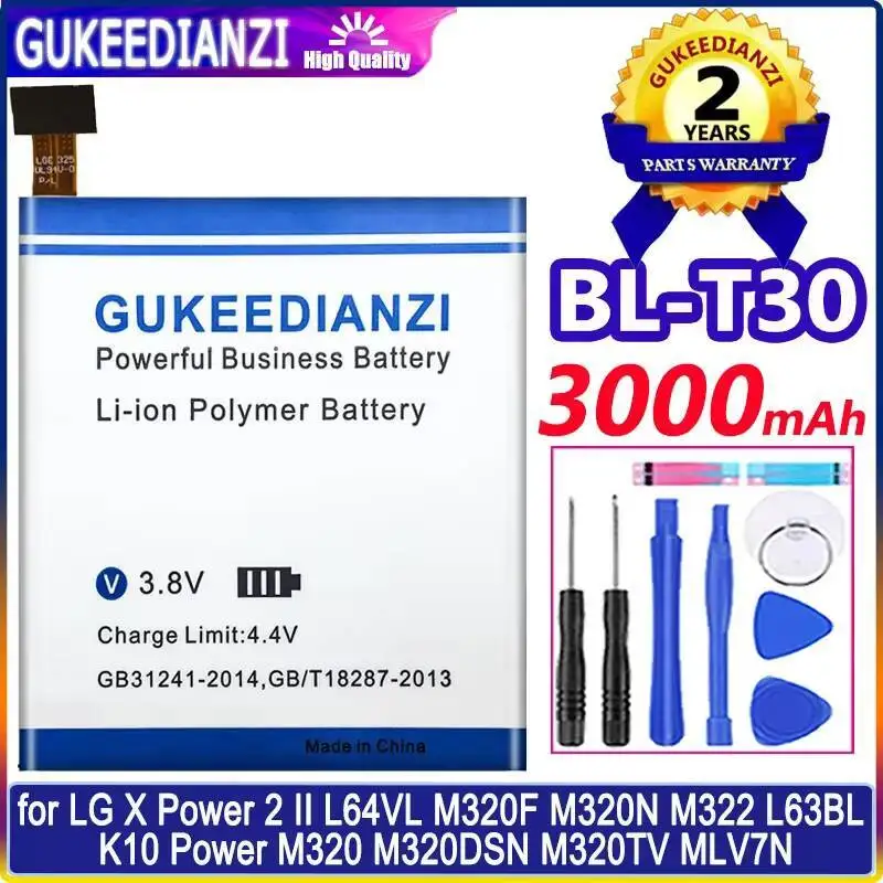 

Аккумулятор мобильного телефона BL-T30 3000 мАч для LG X Power 2 II L64VL M320F M320N M322 L63BL K10 M320 M320DSN M320TV MLV7N