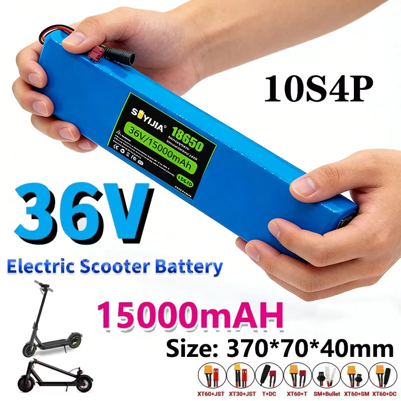

36V 15Ah 10S4P Rechargeable Lithium Battery with Built-in BMS Protection, High Power for 42V Scooter, Stable Power Supply