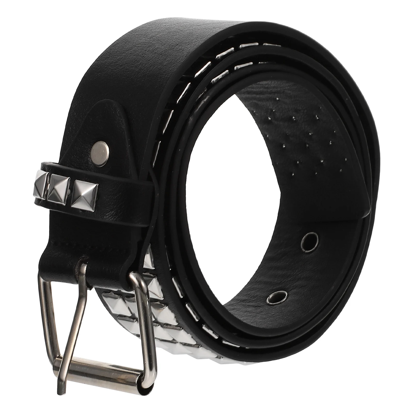 

1pc Metal Rivet Belt Punk Style Clothing Decor Adjustable Fashion Chain Decorative Square Belt For All Sizes