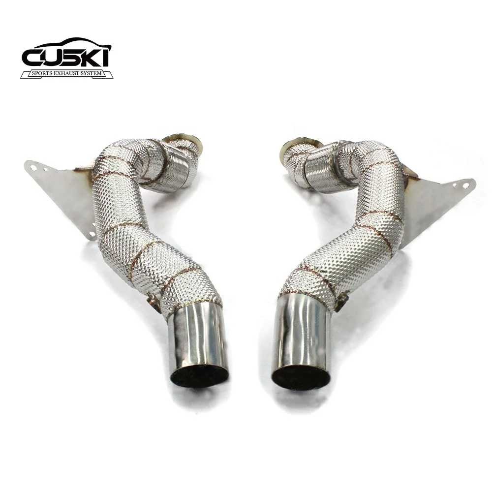 Exhaust Downpipe For Ferrari 488 3.9 2015- High quality  Exhaust Pipe Stainless Steel Downpipe without catalyst Exhaust Downpipe