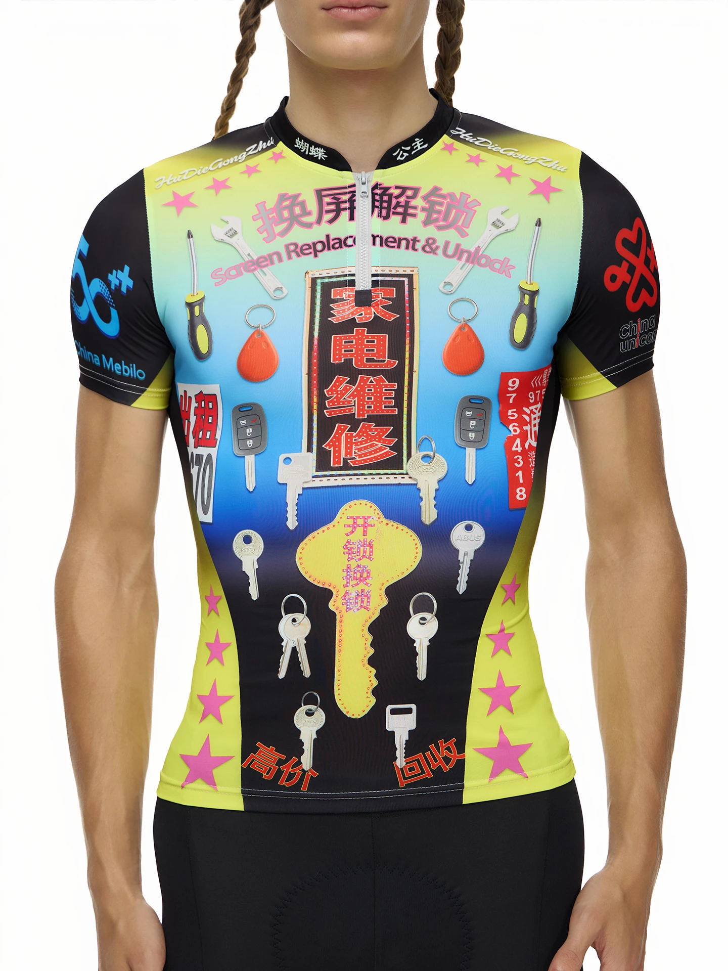 

HuDieGongZhu la Велосипедная экипировка ex ort Sve round Ne Повседневная одежда с принтом из смеси полиэстера и спандекса Одежда для езды на велосипеде