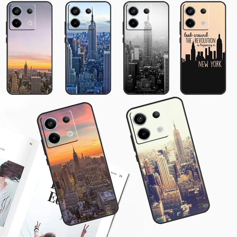 New York City Case For Redmi Note 13 Pro Plus Note 12 9 10 11 Pro 9S 10S 11S 12S Redmi 12 10 C 13C Cover