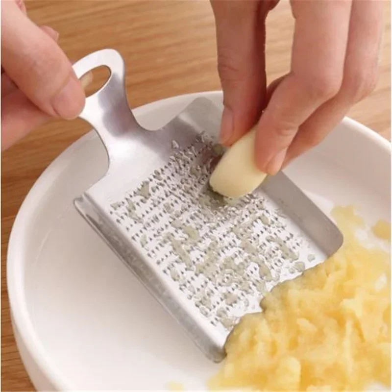 Garlic Ginger Grater Stainless Steel Mini Grater Slicer For Garlic Ginger Wasabi Grater Vegetable Grinding Tools Kitchen Gadgets