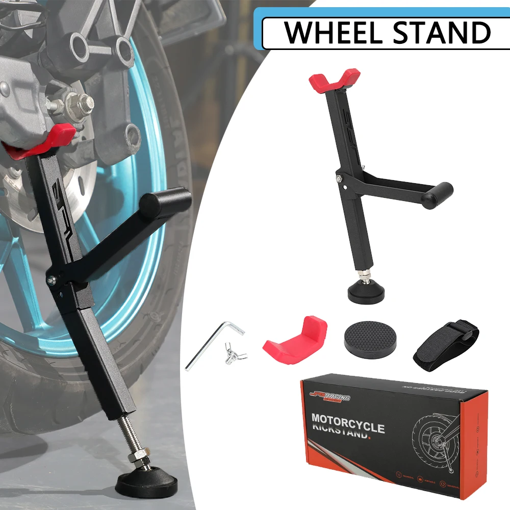 

Motorcycle Paddock Stand Wheel Stand Lift Portable Handle Single Sided Front Rear Support Foldable Universal Tire Repairing Too