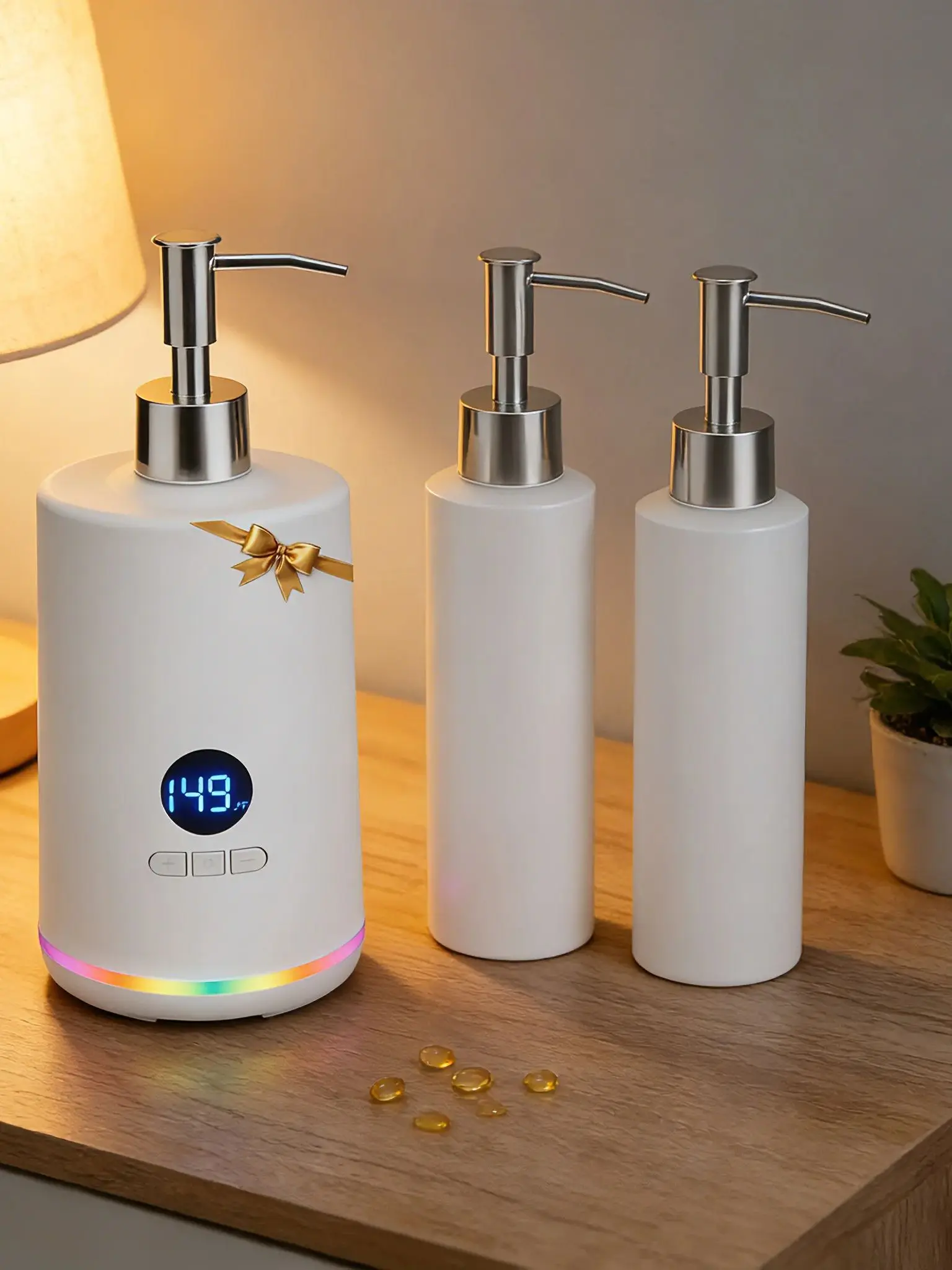 Chauffe-huile de Massage, Lotion, crème, avec affichage LED, Double bouteille, pour Salon de maison,