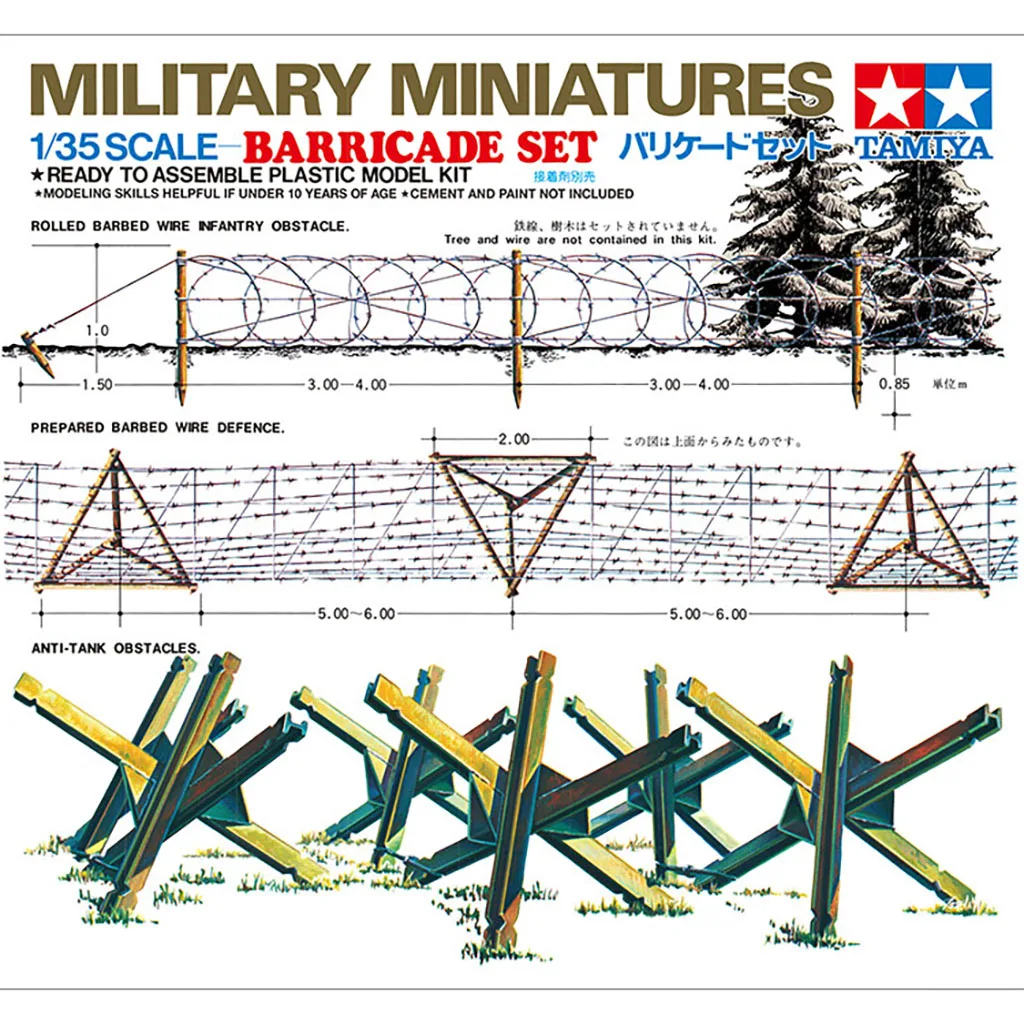 Plastic Assembly Model Tamiya-35027 1/35 Military War Scene Accessories Wire Network Barrier Kit Adult Collection