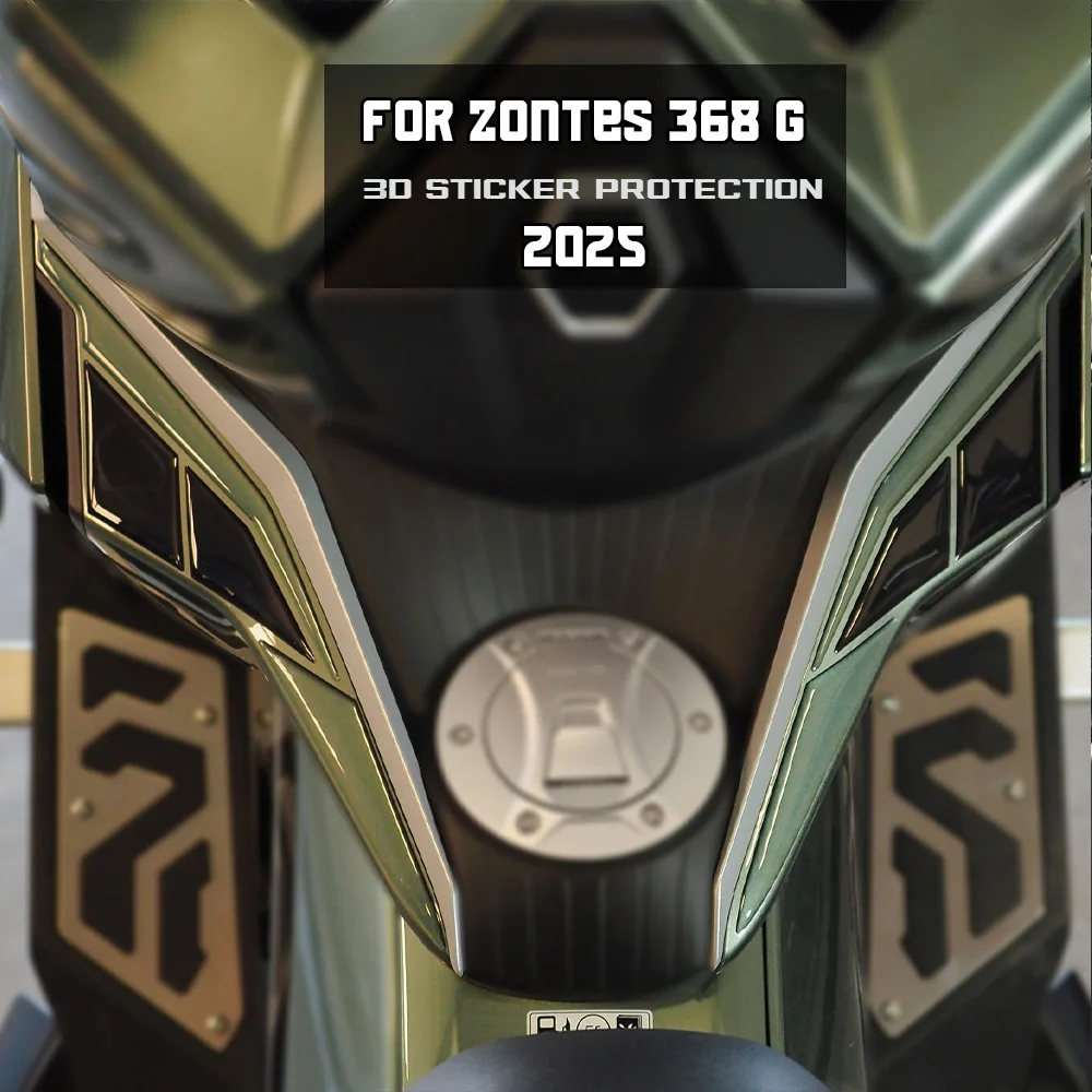 

For Zontes 368 G 2025 Fuel Tank Pad 368g Accessories Motorcycle Fuel Tank Area Protection 3D Gel Stickers