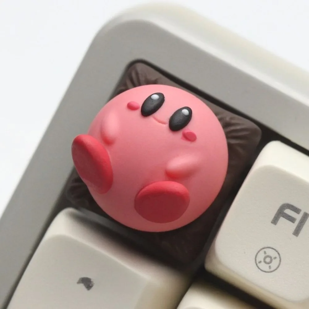 Cute Kirby Star Dream Resin Keycaps For Mechanical Keyboard Anime Key Cap PBT Profile Gift For Boys Girls Kids Toys