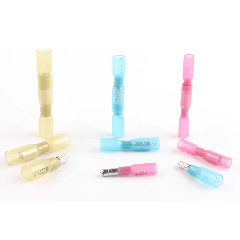 Female Male Splice Wire Terminal Bullet waterproof Heat Shrink Nylon Copper Butt Terminals Crimp Elelctrical Cable Connector