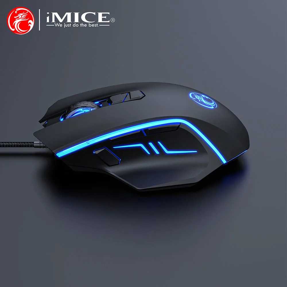 iMice X4 Ergonomic Wired Gaming Mouse 7200 DPI LED USB Computer Fire Key Mouse Gamer Pro Mice Mause With Backlight For PC Laptop