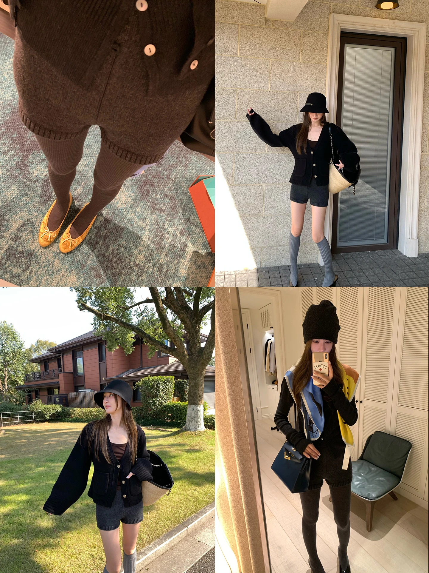 

Vcruan Aige Sle Superb: Шерстяные вязаные шорты в двух цветах (черный и белый), универсальные, с завышенной талией, облегающие, для повседневной носки