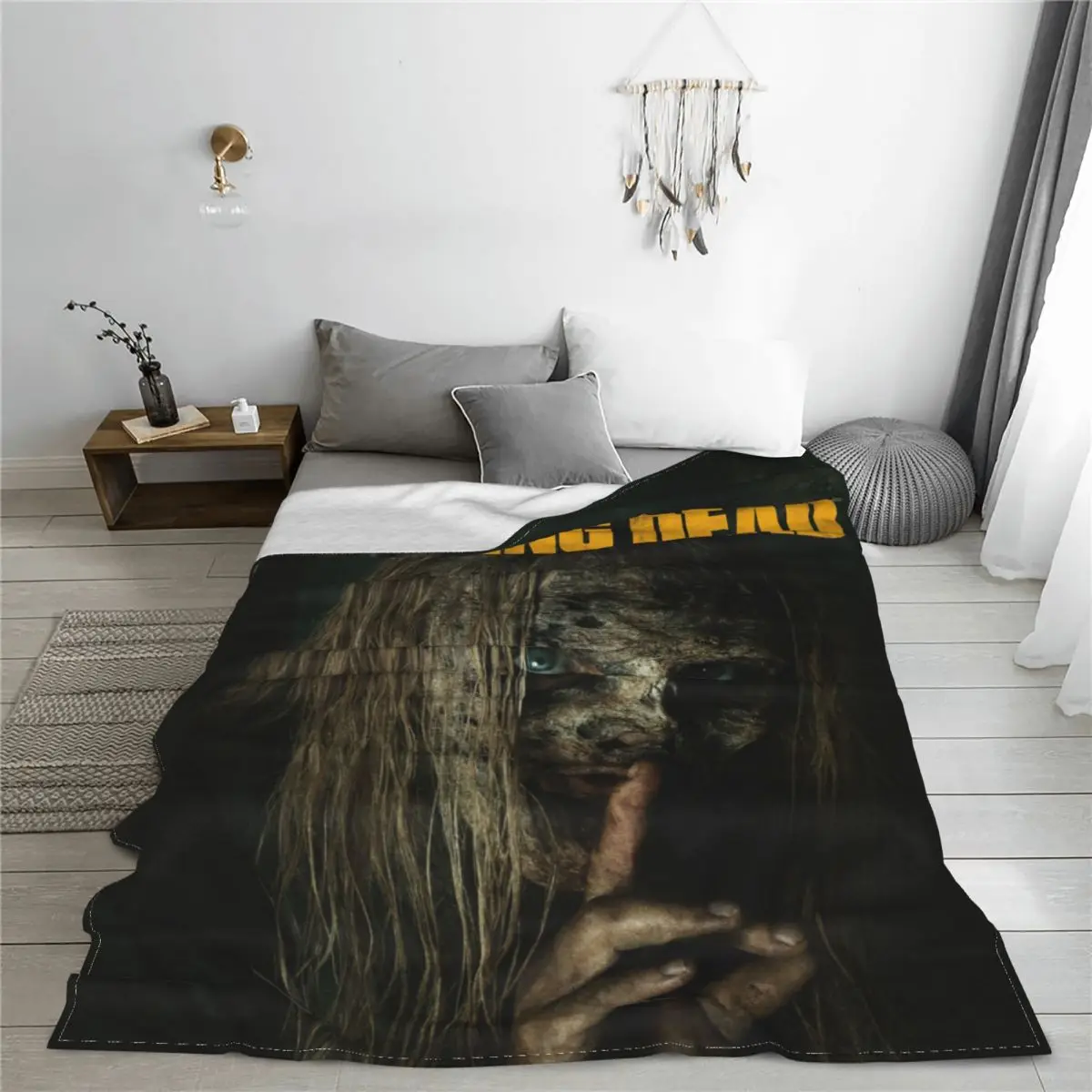 The Walking Dead Blanket Horror Zombie Fleece Funny Soft Throw Blanket for Bedspread Summer