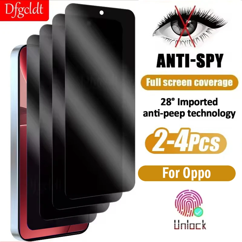 

2-4Pcs Anti-spy Tempered Glass for Oppo Find X9 Pro Privacy Screen Protector for Find X9 X8 Ultra Full Coverage Protective Film