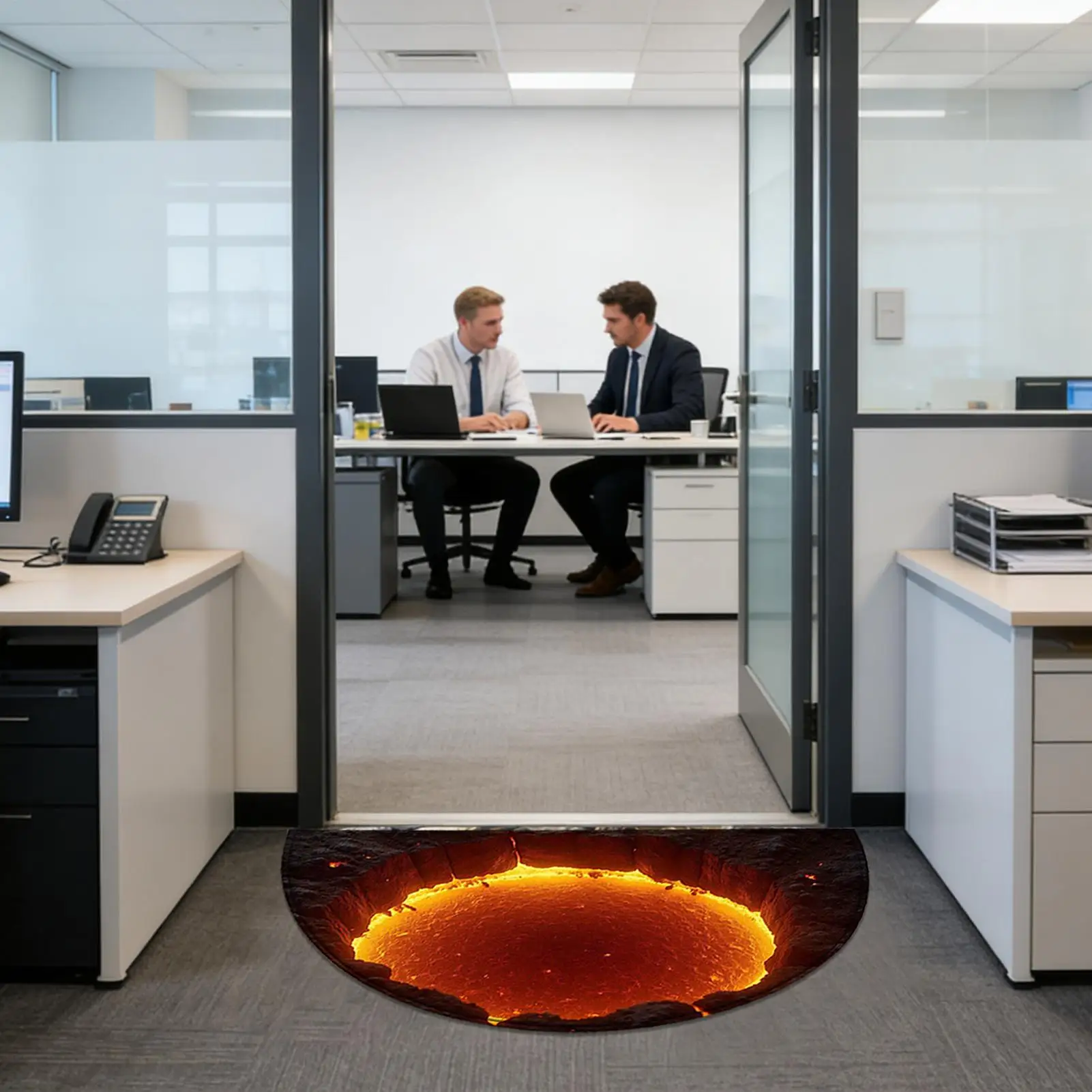 

Optical Illusion Rug Absorbent Non-Slip Washable Carpet 3D Hole Carpet Door Mat For Bedroom Living Room Kitchen Entryway Front