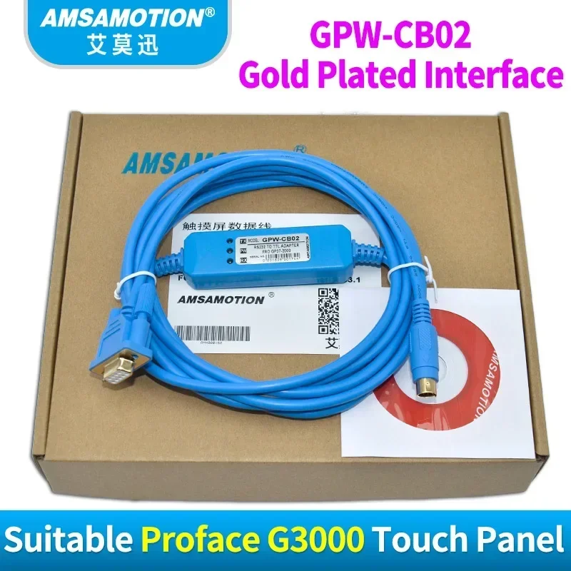 Amsamotion GPW-CB02 Communciation Cable Suitable Proface GP3000 Below Touch Screen Programming Cable GPWCB02 GPWCB03 Adapter