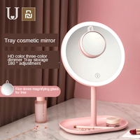 Newest JORDAN&JUDY Intelligent portable LED makeup mirror desktop led light portable folding light mirror dormitory desktop