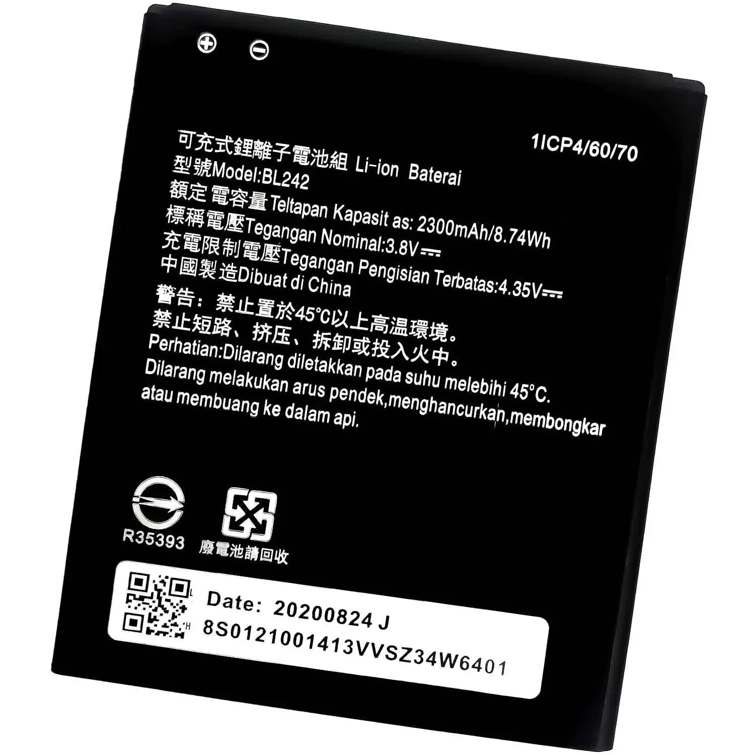 BL242 High Quality Replacement Battery For Lenovo BL-242 Vibe C A2020n40 K3 K30-T Built-in Mobile Phone Lithium Bateria