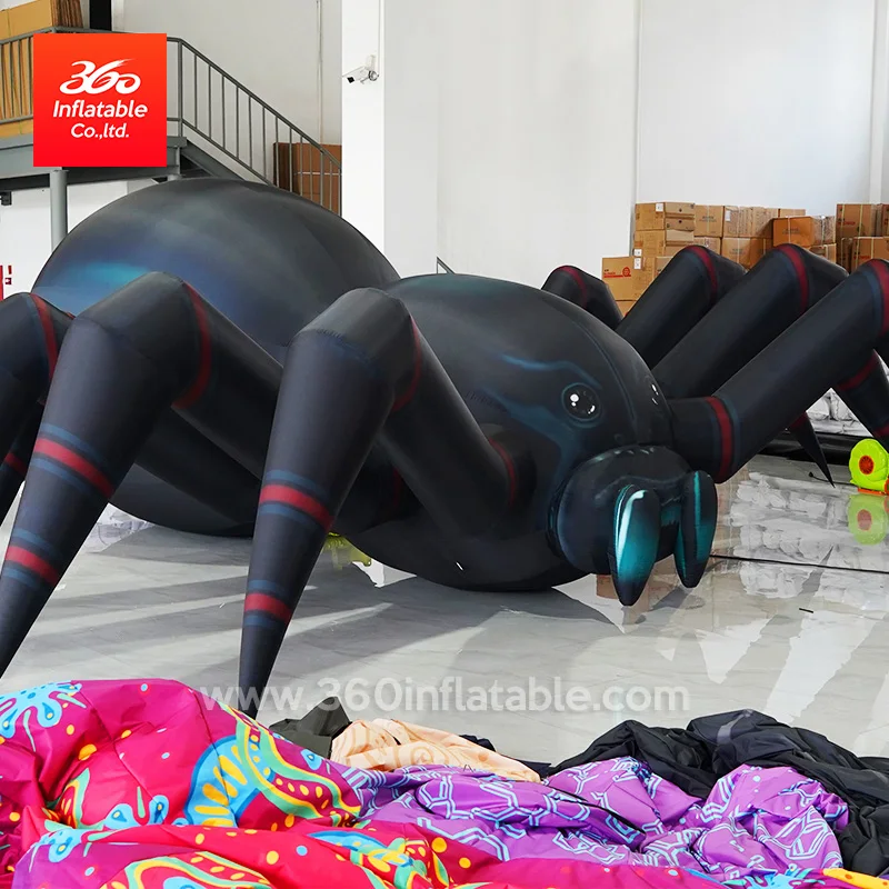 Giant Halloween Inflatable Model Black Spider For Halloween Outdoor Party Event Yard Decoration
