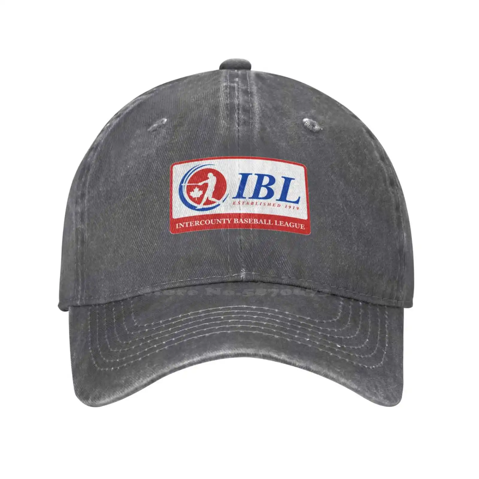 Casquette en denim avec logo de la ligue de baseball Intercounty, chapeau de qualité